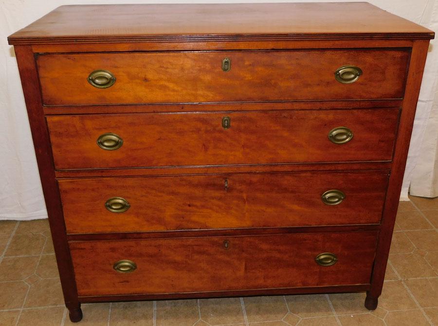 Antique Cherry 4 Drawer Chest (1 of 4)