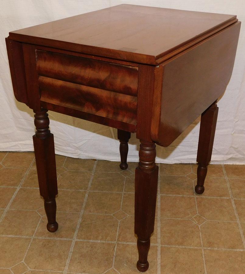 Sheraton Cherry Drop Leaf One Drawer Stand (1 of 3)