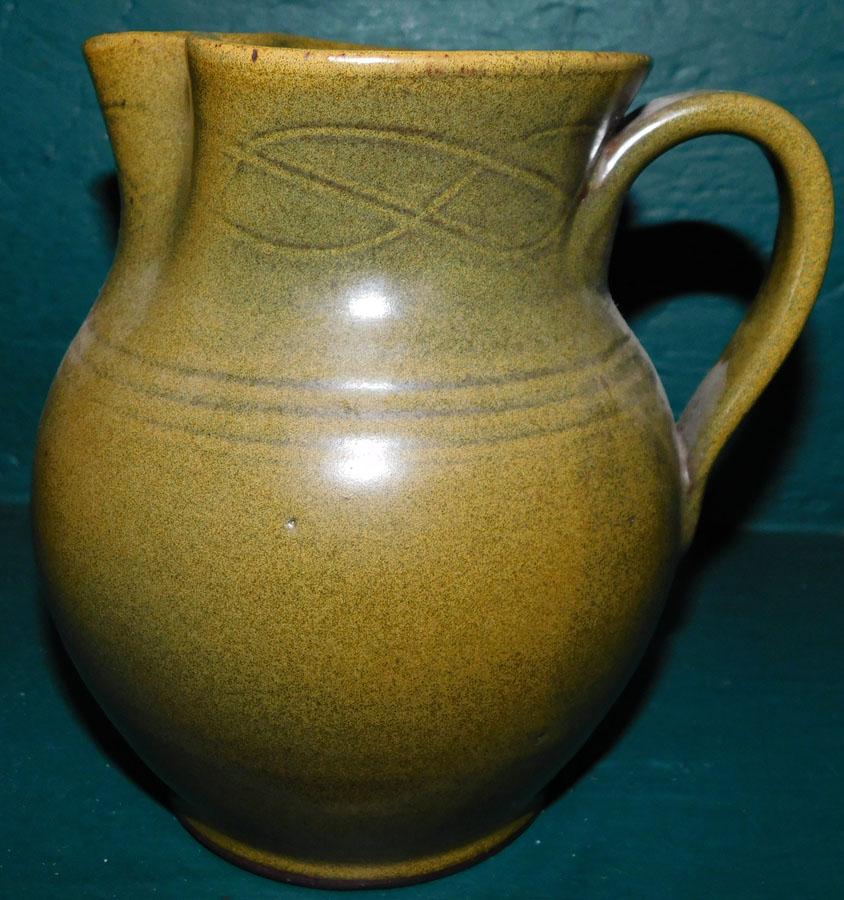 Vernon Owens Jug town Pottery Frog Skin Pitcher (1 of 3)