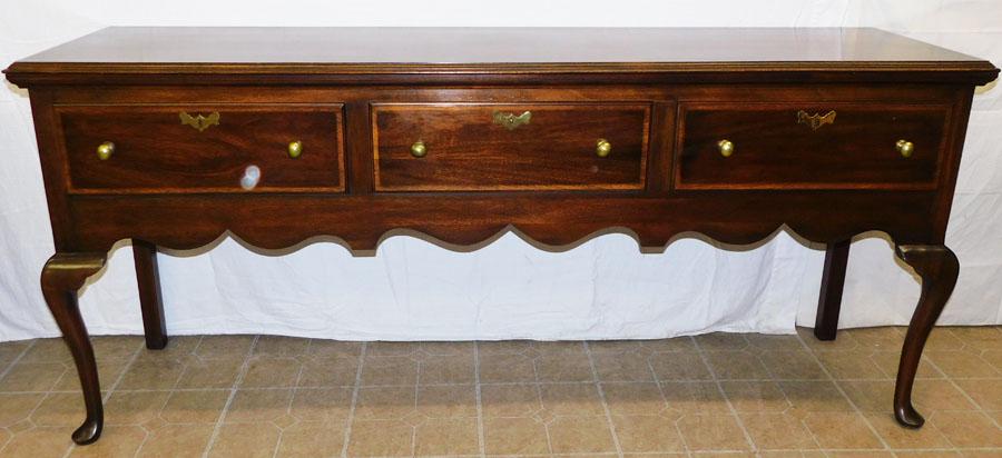 Mahogany Queen Anne Inlay Side Board By Henkel Harris (1 of 8)