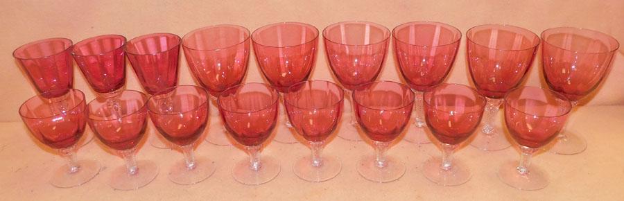 Lot Ruby Stemware (1 of 3)