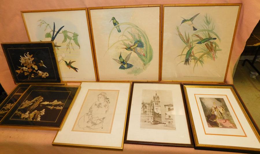 Lot Framed Prints - Engravings- Oriental Silks (1 of 4)