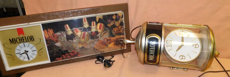 Lot 2 Beer Sign Clocks (1 of 6)