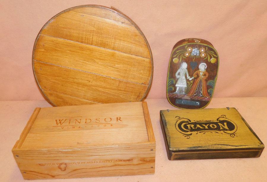 Lot Vintage Wood Boxes (1 of 3)