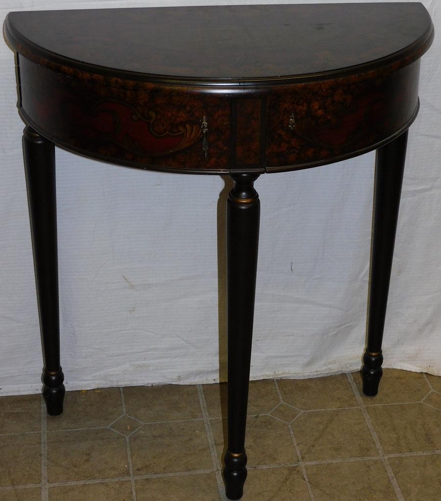 Signed Bombay Paint Decorated Console Table (1 of 4)