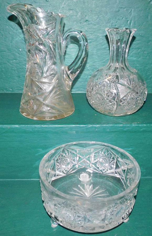 Three Cut Glass Items (1 of 1)