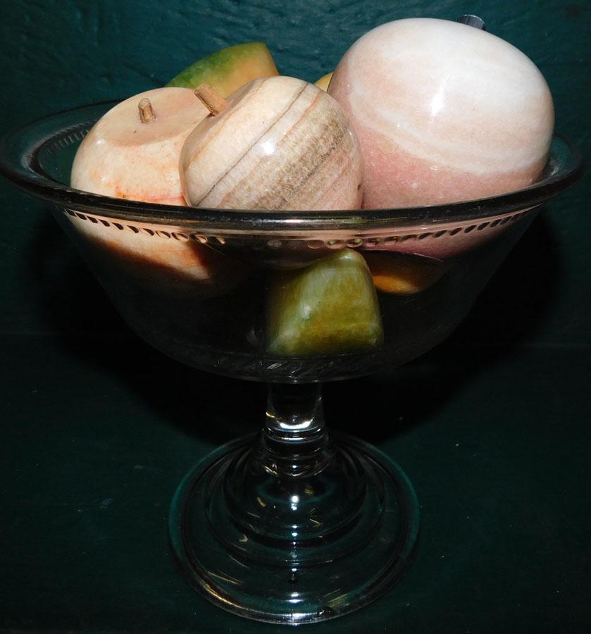 Glass Compote W/ Stone Fruit (1 of 2)