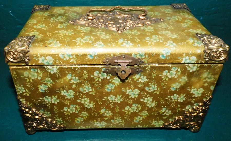 Victorian Brass Bound Dresser Box (1 of 3)