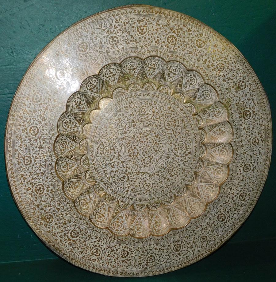 Antique Engraved Brass Wall Plaque (1 of 3)