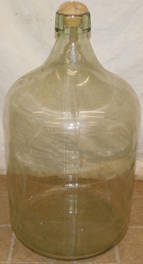 Large Vintage Glass Water Bottle (Has Chip On Spout) (1 of 5)