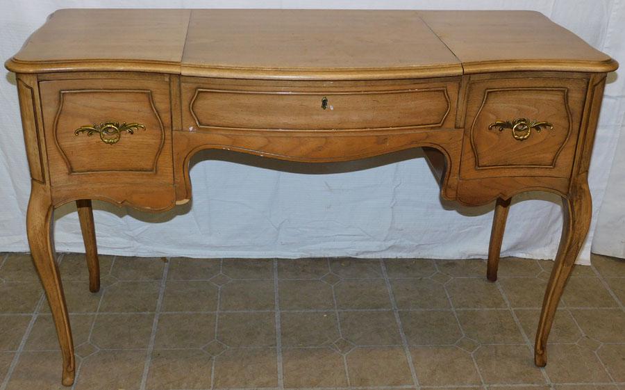 Walnut Provincial Dressing Table & Chair (1 of 7)