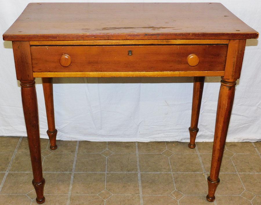 19th C Cherry 1 Drawer Work Table (1 of 4)
