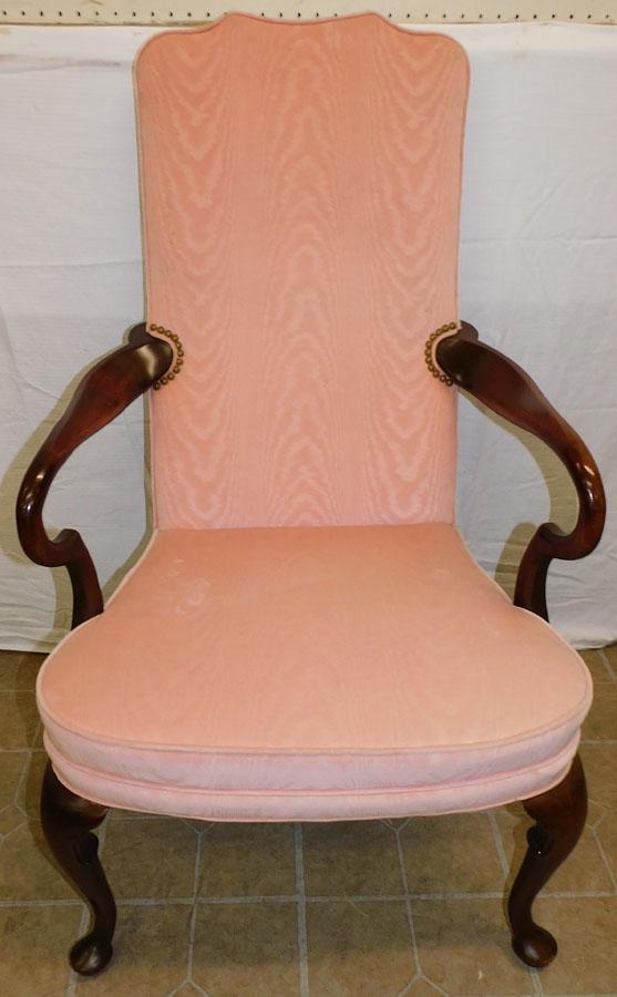 Mahogany Queen Ann Chair By Hickory Chair Co.: Mahogany Queen Ann Chair By Hickory Chair Co.. 43" H