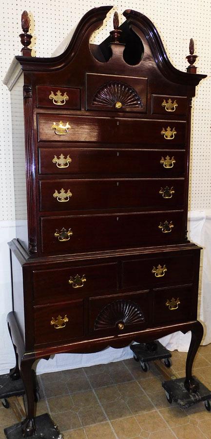 Mahogany Chippendale Style Highboy (1 of 5)