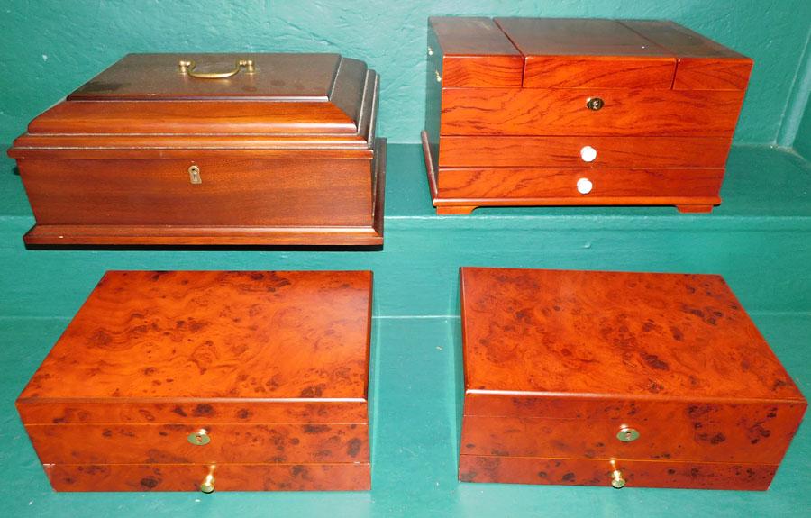 Lot 3 Lenox Jewelry Boxes & 1 Mahogany Jewelry Box (1 of 4)