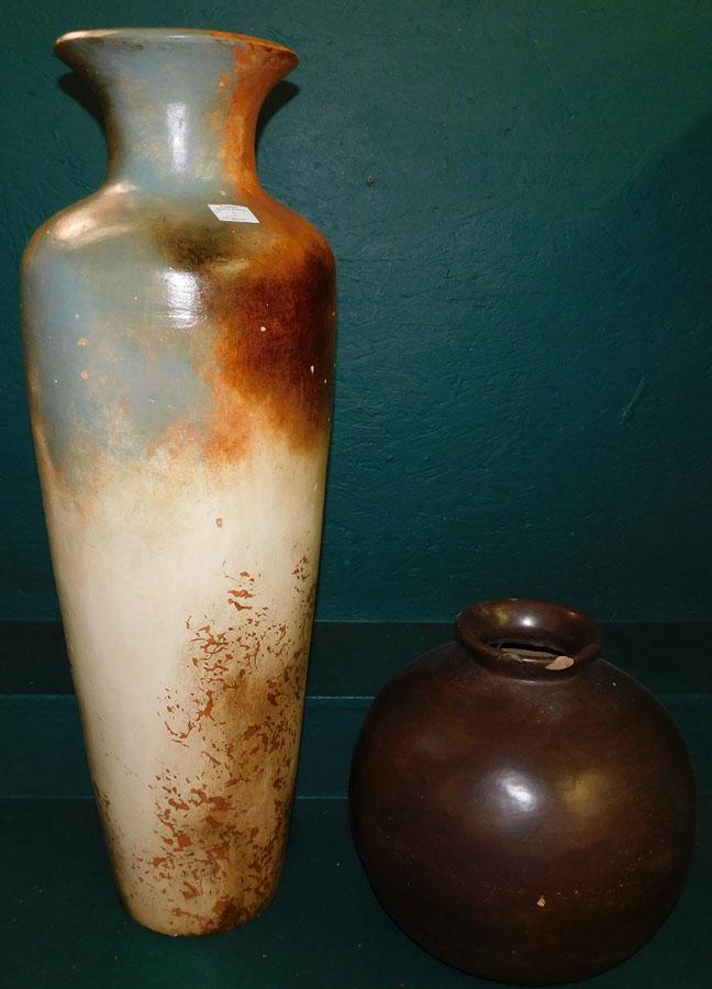 Painted Pottery Vase & Pottery Vase (1 of 3)