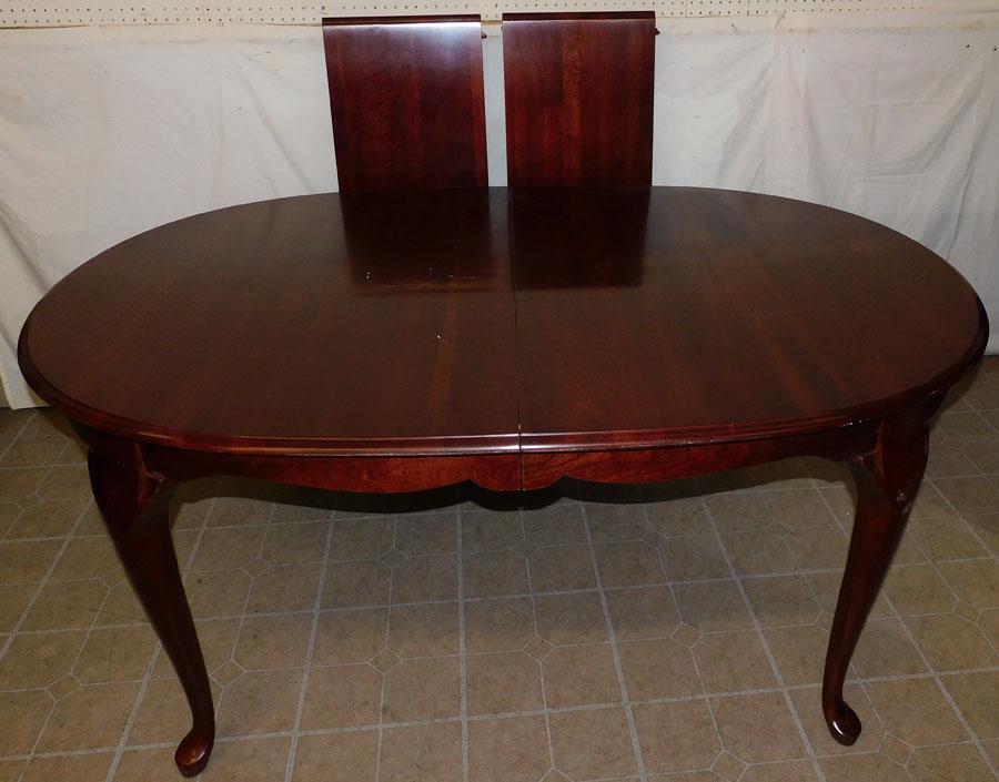 Cherry Queen Ann Dining Table W/ 1 Leaf (1 of 5)
