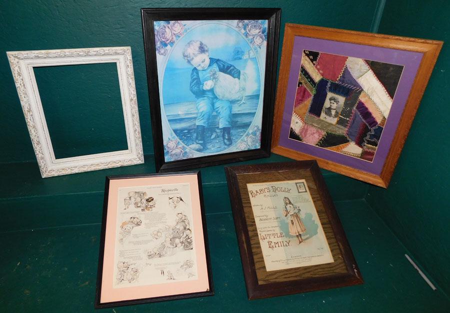 Three Framed Advertisings & Framed Portrait (1 of 5)