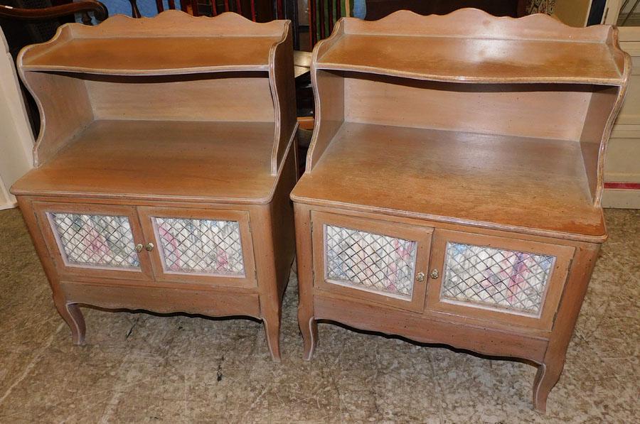 Pair Bleach Walnut Night Stands: Pair Bleach Walnut Night Stands . 23 1/2" W 16" D 30" H