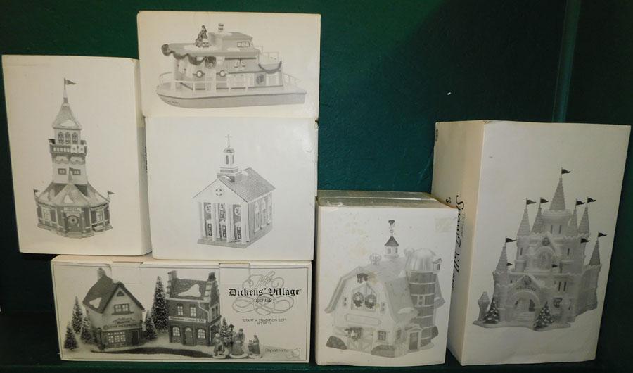 Lot Dept 56 Christmas Village Items: Lot Dept 56 Christmas Village Items.