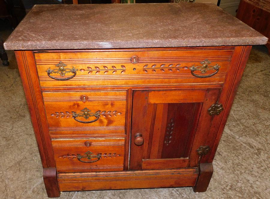 Victorian Walnut Marble Top Wash Stand (1 of 5)