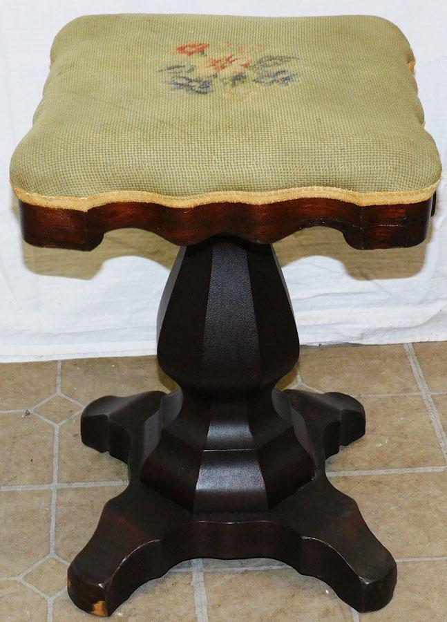 Antique Rosewood Needlepoint Piano Stool (1 of 2)