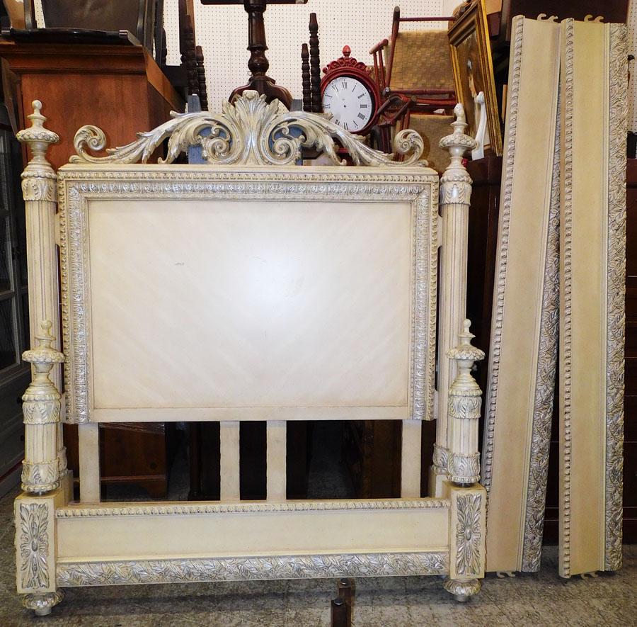 Painted Queen Size Bed ( As Is) (1 of 5)