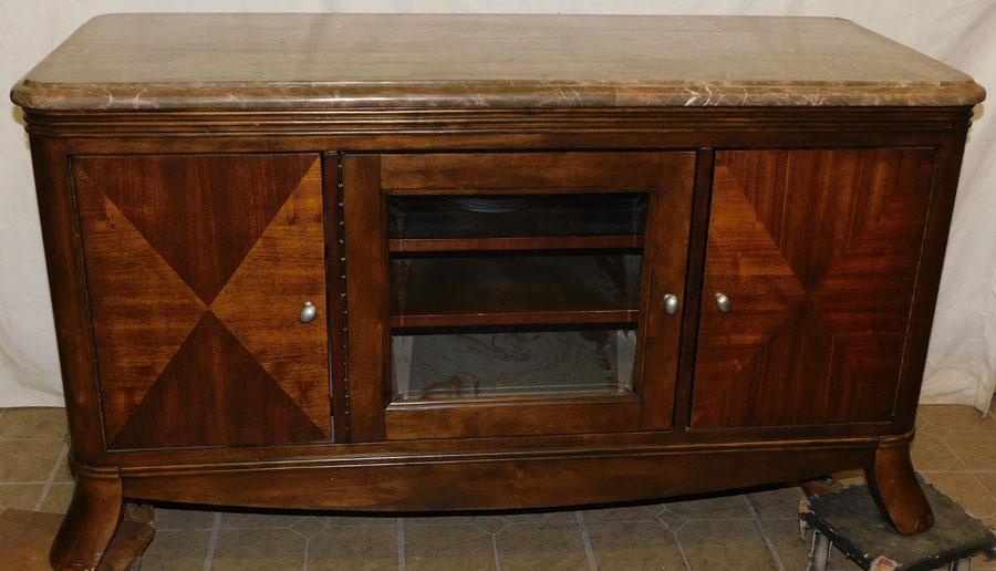 Modern Cherry Cabinet W/Marble Top (Marble As Is) (1 of 6)