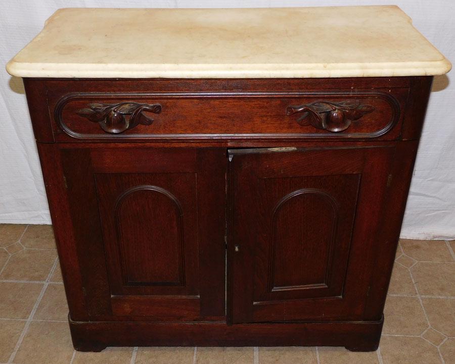 Victorian Walnut Marble Top Wash Stand (1 of 4)