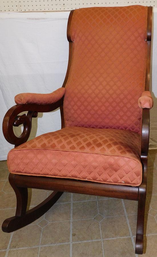 Antique Walnut Lincoln Rocker (1 of 3)