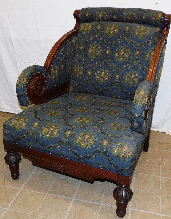 Victorian Walnut Arm Chair (1 of 6)