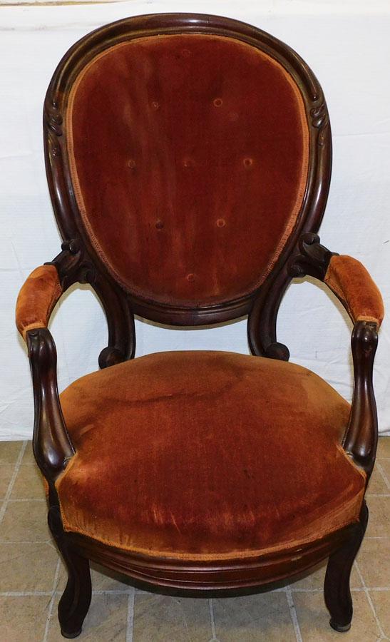 Victorian Walnut Arm Chair (1 of 3)