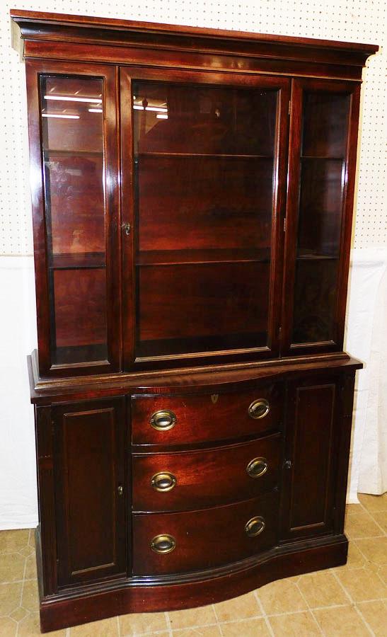 Mahogany China Cabinet: Mahogany China Cabinet. 42" W 15 1/2" D 69 1/2" H