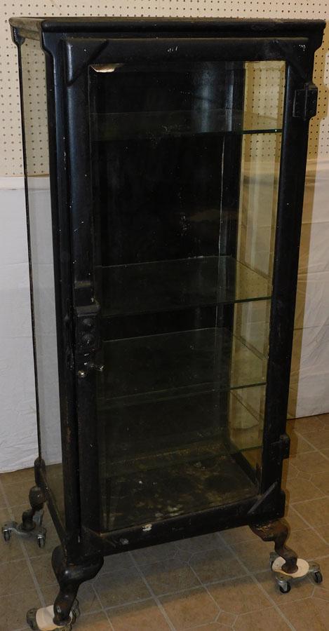 Antique Metal & Glass Medical Cabinet (1 of 4)