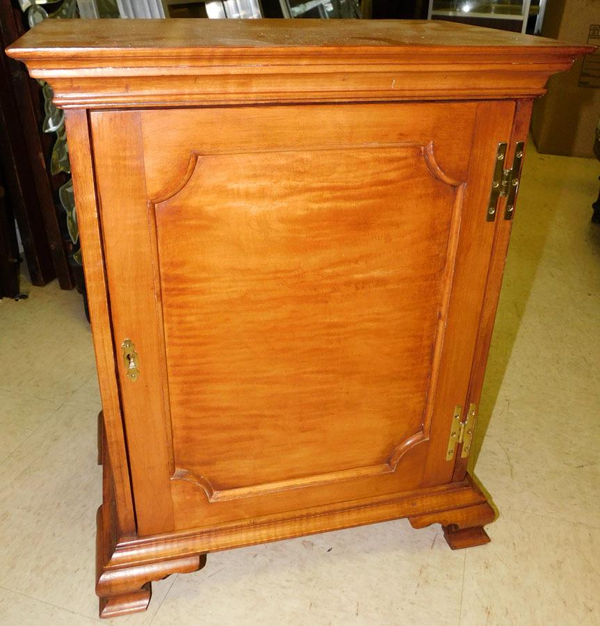 Tiger Maple Cabinet Made Cabinet W/ Fitted Interior (1 of 5)