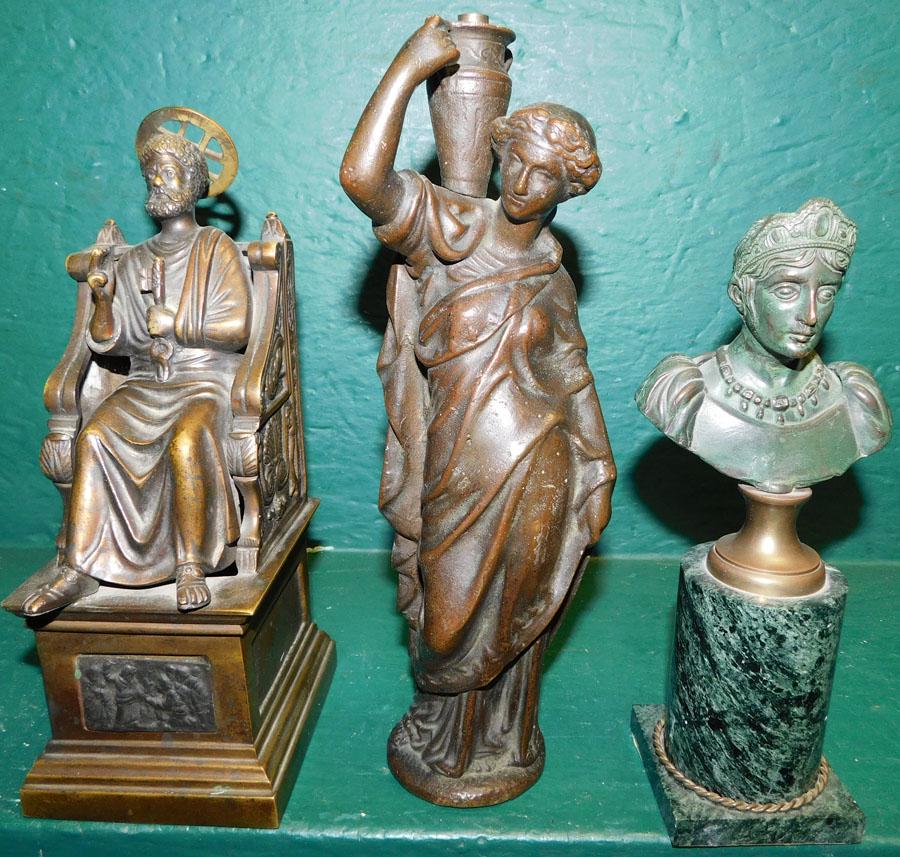 Lot Antique Bronze Figures- Bust (1 of 11)