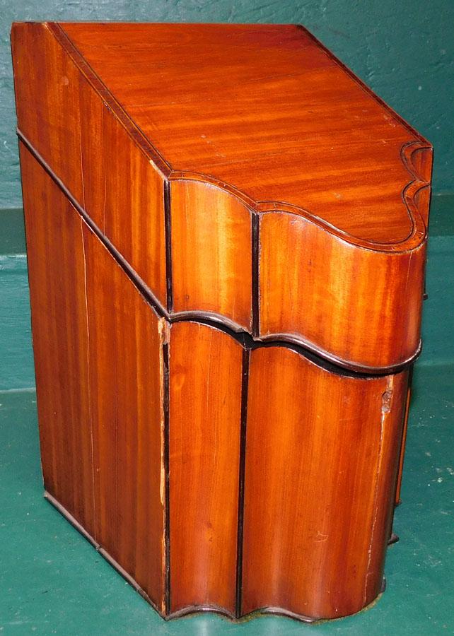 19th C Mahogany Knife Box Conv. To Letter Box (1 of 4)