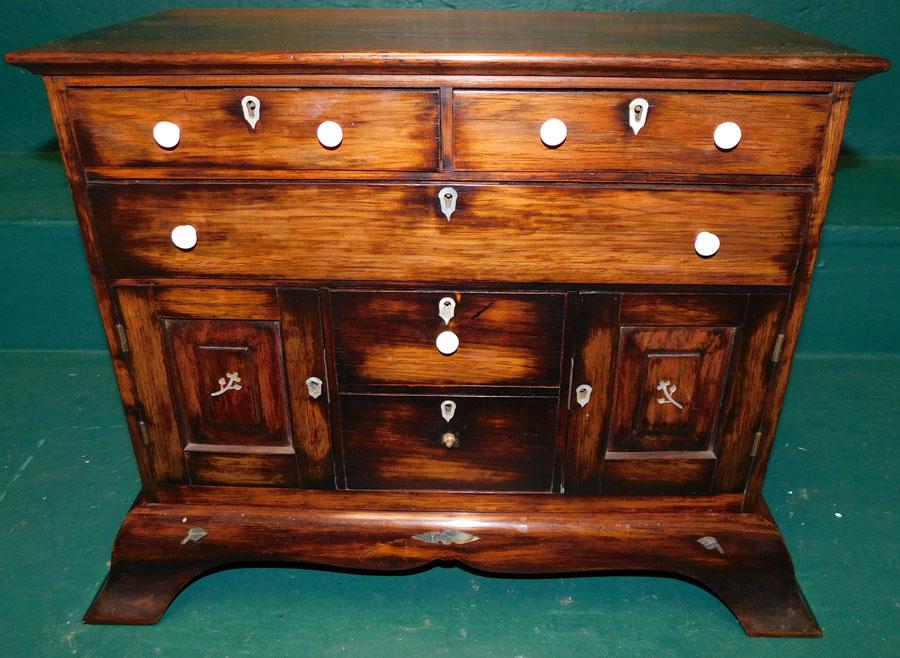 Rosewood 2 Pc Table Top Cabinet (1 of 3)