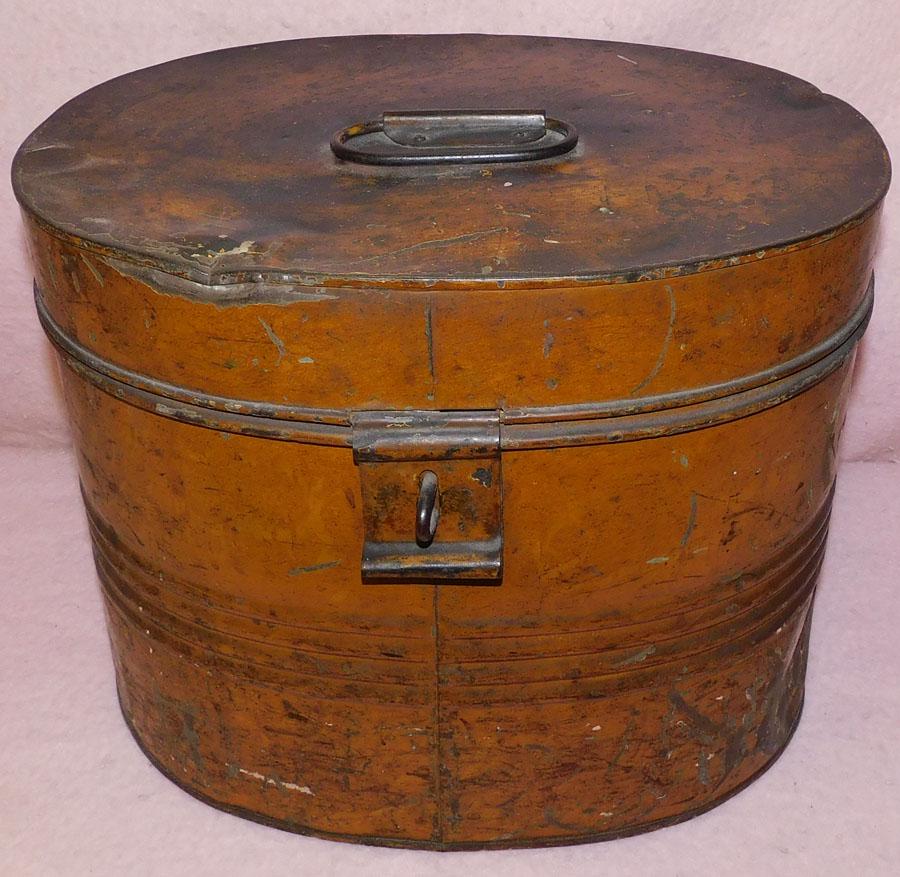 Antique Tole Painted Hat Box (1 of 3)