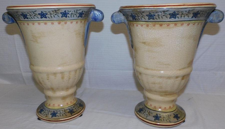 Pair Ceramic Decorative Urns (1 of 4)