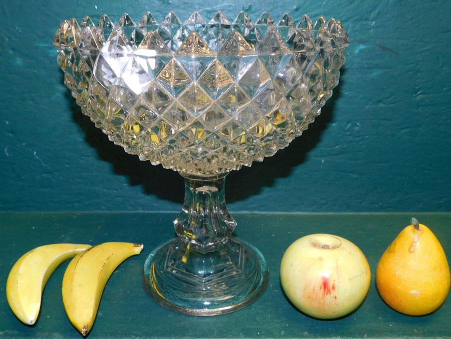 Glass Compote W/ Stone Or Alabaster Fruit (1 of 4)
