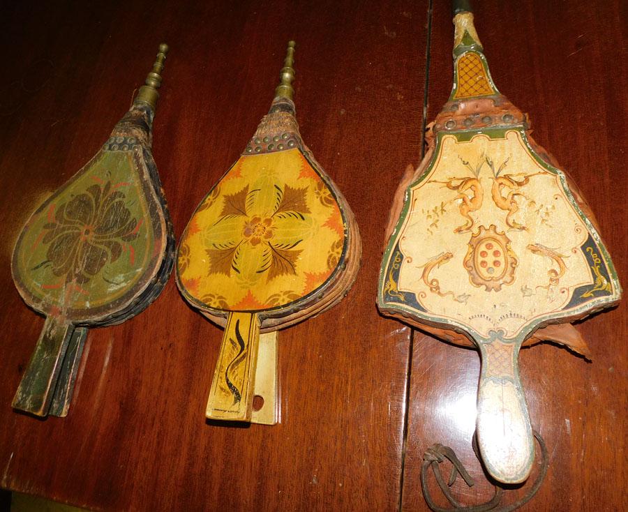Three Paint Decorated Antique Bellows ( 1 As Is) (1 of 5)