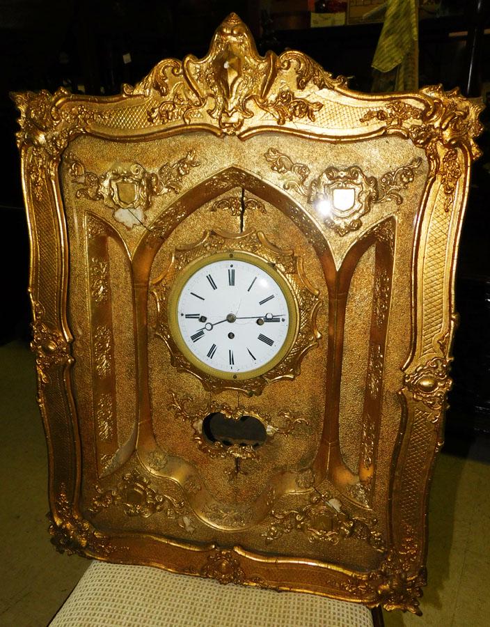 19th C Gilded Framed French Bakers Clock (1 of 4)