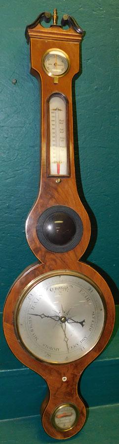19th C Mahogany Inlay Barometer (1 of 8)