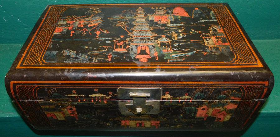 Oriental Paint Decorated Box (1 of 7)