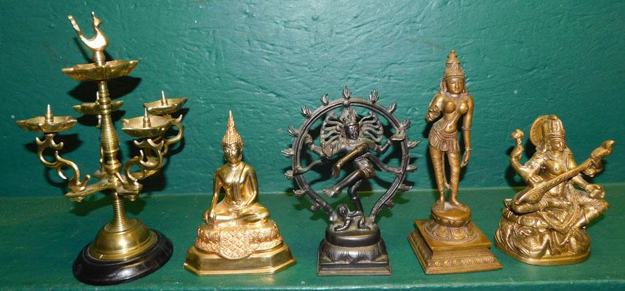 Lot Bronze Tibetan Figures (1 of 5)