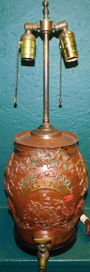 English Stoneware Water Cooler Lamp (1 of 6)