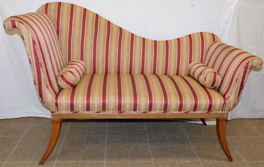 Hepplewhite Loveseat: Hepplewhite Loveseat. 55 1/2" W 25" D 37" H