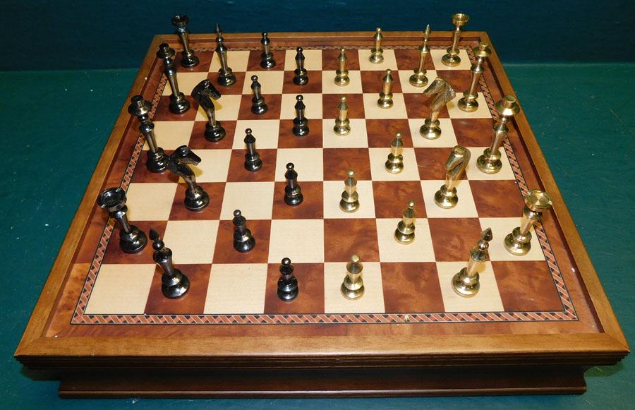 Walnut & Burl Walnut Inlay Italian Chess Set By Chopra Chess Inc. (1 of 7)
