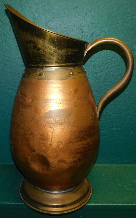 Large Copper & Brass Pitcher (1 of 3)